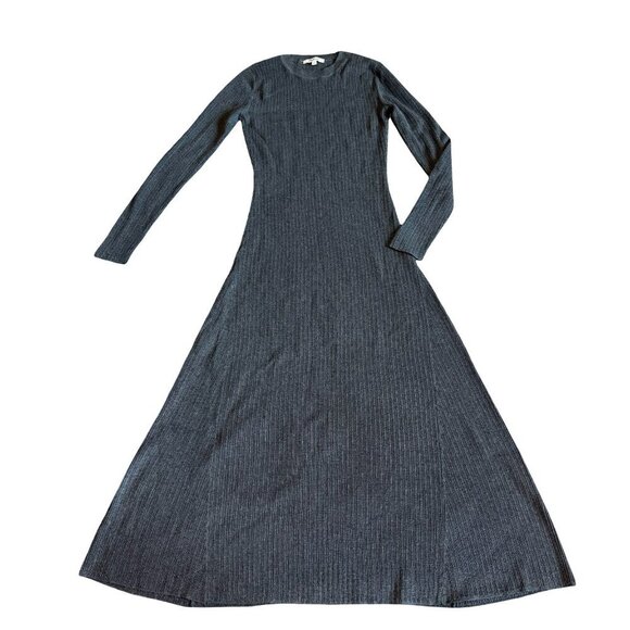 Madewell Dresses & Skirts - Madewell Dark Grey Pullover Sweater Dress Stretch Midi Length Size Small Women's